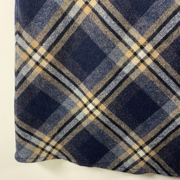 VTG Womens Bias Tartan Plaid Wool Blend Midi Skirt Sz 10 Y2K Academia Heritage - Picture 2 of 9